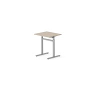 Skrivebord Work FSC BX T-G 70x60 cm sølvfarget stativ