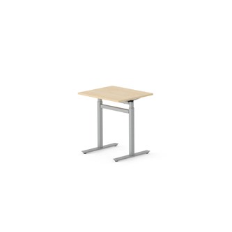 Skrivebord Work FSC BX T-G 70x60 cm sølvfarget stativ