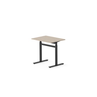Skrivebord Work FSC BX T-G 80x60 cm svart stativ