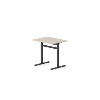Skrivebord Work FSC BX T-G 80x60 cm svart stativ