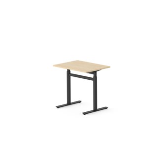 Skrivebord Work FSC BX T-G 80x60 cm svart stativ
