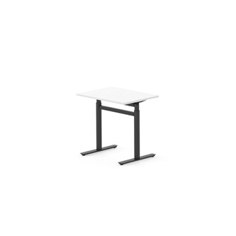 Skrivebord Work FSC BX T-G 80x60 cm svart stativ