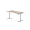 Skrivebord Work FSC BX T-M mageutskjæring 160x80 cm sølvfarget stativ