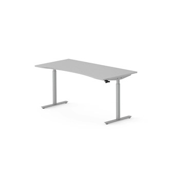 Skrivebord Work FSC BX T-M mageutskjæring 160x80 cm sølvfarget stativ