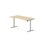 Skrivebord Work FSC BX T-M mageutskjæring 160x80 cm sølvfarget stativ