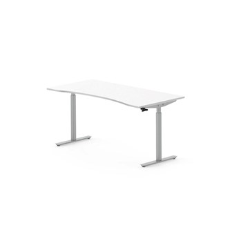 Skrivebord Work FSC BX T-M mageutskjæring 160x80 cm sølvfarget stativ