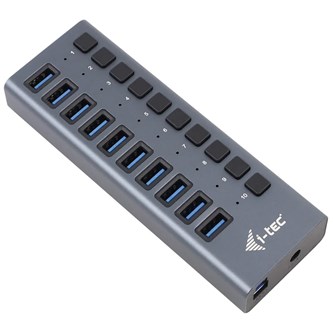 USB 3.0 hub med 10 porter High Speed