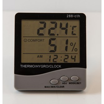 Digitalt termometer og hygrometer