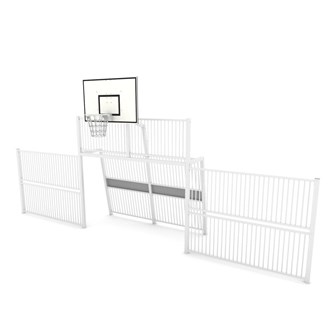 Arena 2422 mål med basketkurv og vegger