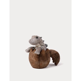 Hånddukke stegosaurus i egg