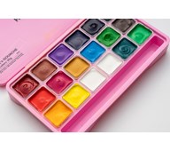 HIMI Jelly Cup Gouache Sett 18 Rosa