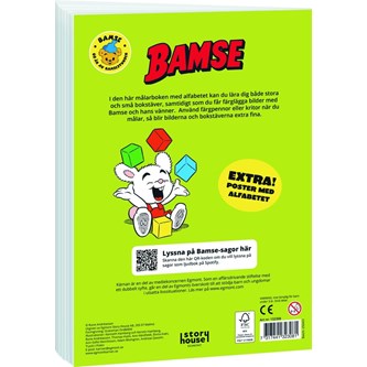 Fargeleggingsbok Bamse ABC 32 sider