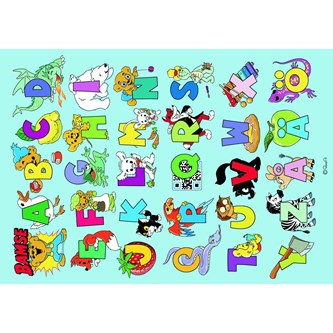 Fargeleggingsbok Bamse ABC 32 sider