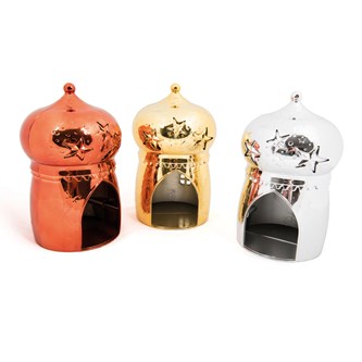 Eventyrhus metallic H24 cm 3 stk