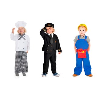Utkledningsdrakter yrker 3 stk