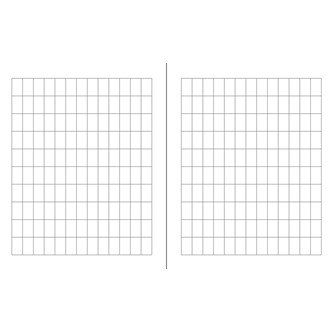 Arbeidsbok 17x21 cm, ruter 11x18 mm 25 stk/pk