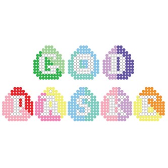 Lag påskebokstaver med rørperler