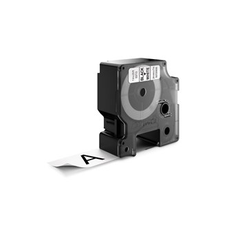 Merketape Dymo 24 mm svart/hvit