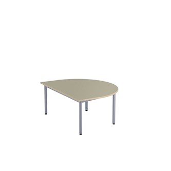 Bord 12:38 akustikk optimal linoleum halvrundt 120-90 cm
