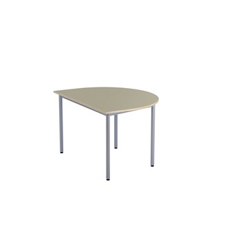Bord 12:38 akustikk optimal linoleum halvrundt 120-90 cm