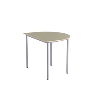 Bord 12:38 akustikk optimal linoleum halvrundt 120-90 cm