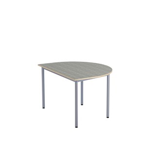 Bord 12:38 akustikk optimal linoleum halvrundt 120-90 cm