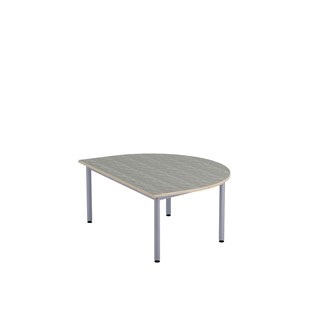 Bord 12:38 akustikk optimal linoleum halvrundt 120-90 cm
