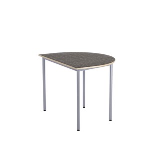 Bord 12:38 akustikk optimal linoleum halvrundt 120-90 cm