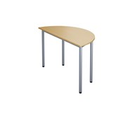 Bord Multiflex FSC HT halvrundt 120-60 H72 cm sølv