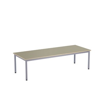 Bord 12:38 akustikk optimal linoleum 180x70 cm sølv