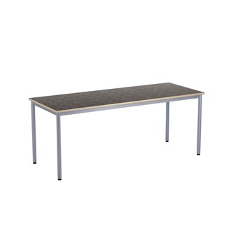 Bord 12:38 akustikk optimal linoleum 180x70 cm sølv