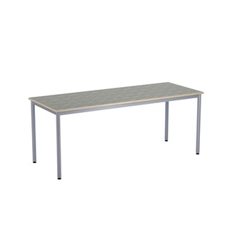 Bord 12:38 akustikk optimal linoleum 180x70 cm sølv