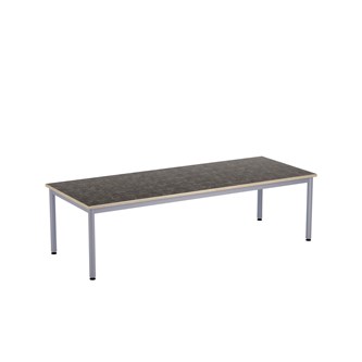 Bord 12:38 akustikk optimal linoleum 180x70 cm sølv