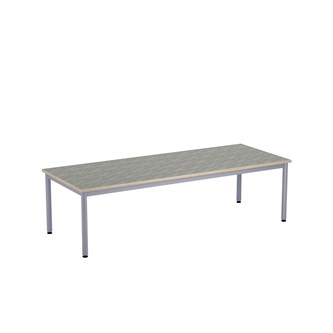 Bord 12:38 akustikk optimal linoleum 180x70 cm sølv