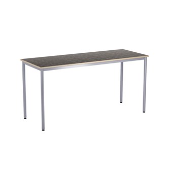 Bord 12:38 akustikk optimal linoleum 180x70 cm sølv
