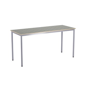 Bord 12:38 akustikk optimal linoleum 180x70 cm sølv