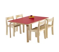 Bord Rabo HT 120x80 cm bøk rette hjørner