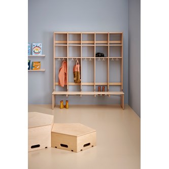 Flexi 22 garderobe gulvmodell m/sittebenk
