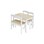 Lina bord 2 stoler og benk hvit