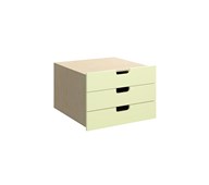 Fixa skuffeinnsats m/gripehull 2:1 3 skuffer dybde 57 cm