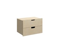 Fixa skuffeinnsats m/gripehull 2:1 2 skuffer dybde 35 cm
