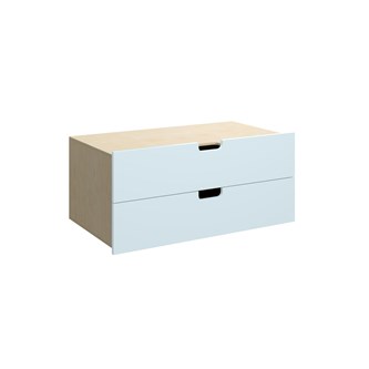 Fixa skuffeinnsats m/gripehull 3:1 2 skuffer D45 cm