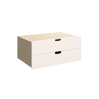 Fixa skuffeinnsats m/gripehull 3:1 2 skuffer D57 cm