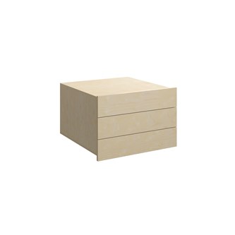 Fixa skuffeinnsats hel 2:1 3 skuffer dybde 57 cm