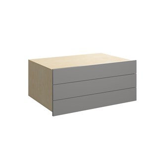 Fixa skuffeinnsats hel 3:1 3 skuffer dybde 57 cm