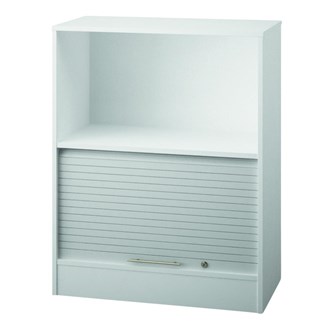 Skap Ordna 101 Hvit m/sjalusi og 1 åpen hylle