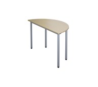 Bord 12:38 FSC akustikk laminat halvrundt 120-60 cm sølv