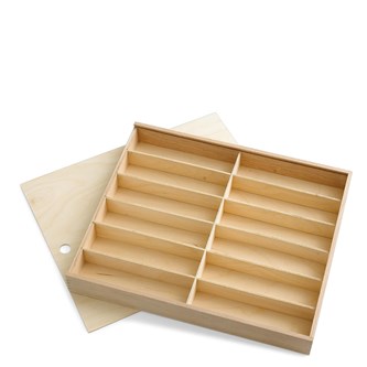 Fargeblyanter trekant i eske