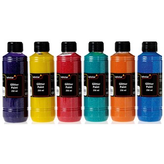 Glittermaling Lekolar 6x250 ml