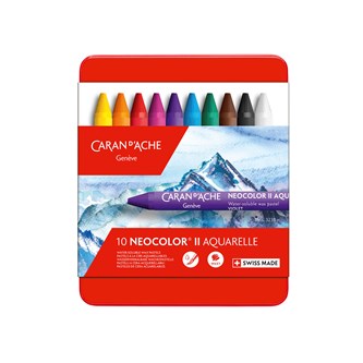 Akvarellfargestifter Caran d'Ache NEOCOLOR II 10 stk